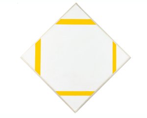 Ruitcompositie met Vier Gele Lijnen, 1933 door Piet Mondrian
